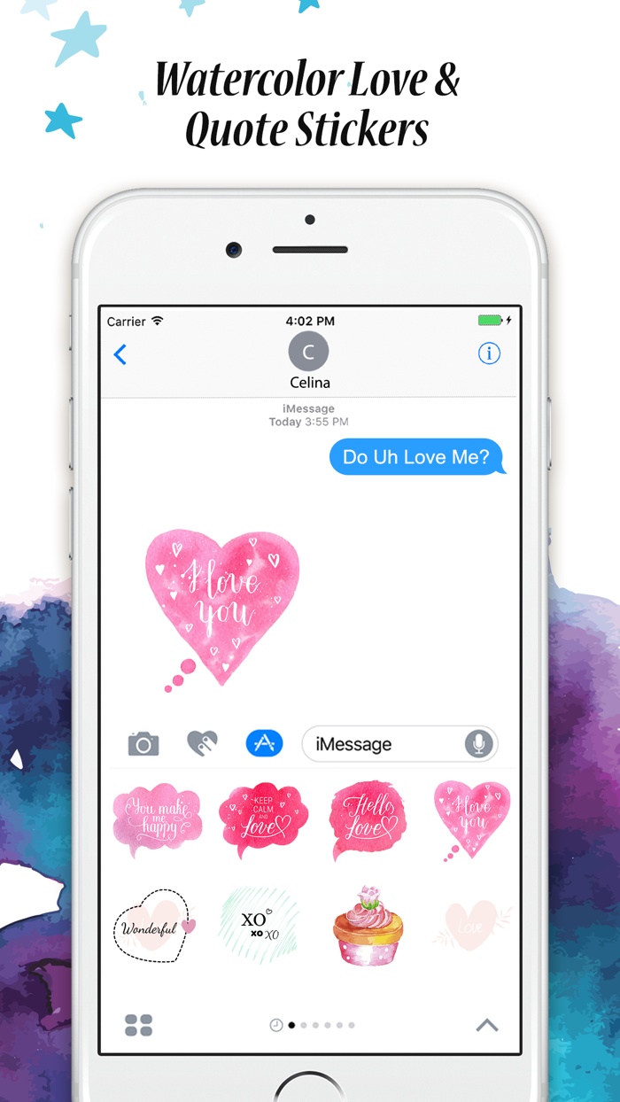 Watercolor LoveQuotes Sticker