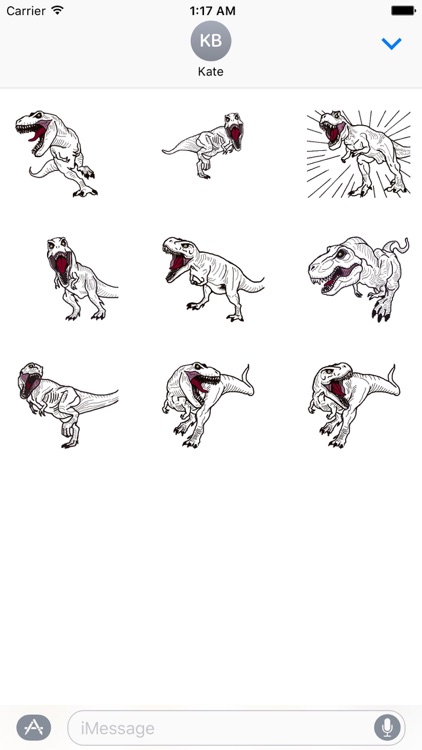 Animated T-rex Dinos Sticker