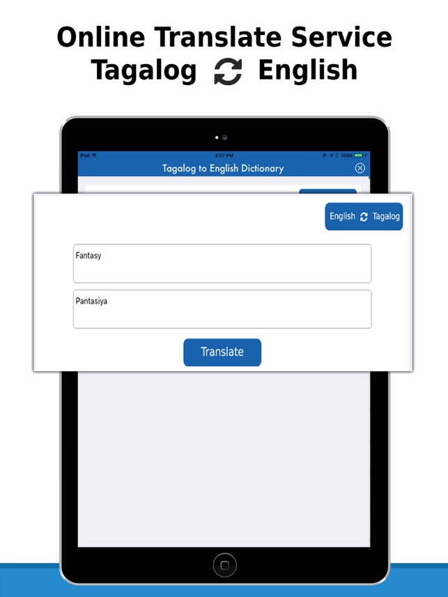 English tagalog to ‎Tagalog to