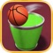 An addictive basketball shoot style paper toss game