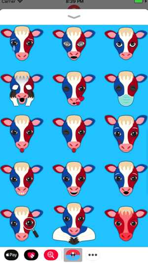 USA Red White Blue Patriot Cow(圖1)-速報App