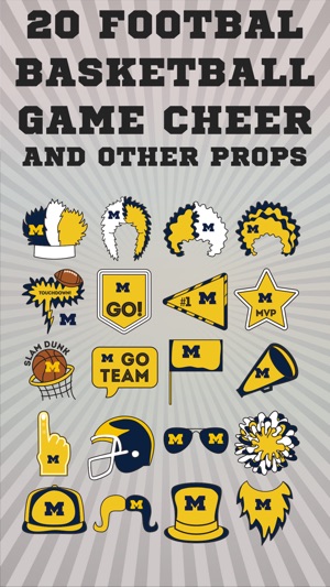 Michigan Wolverines Photo Booth Stickers(圖3)-速報App