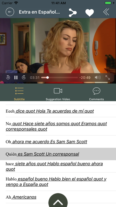 Learn Spanish by Video - iSub screenshot 2