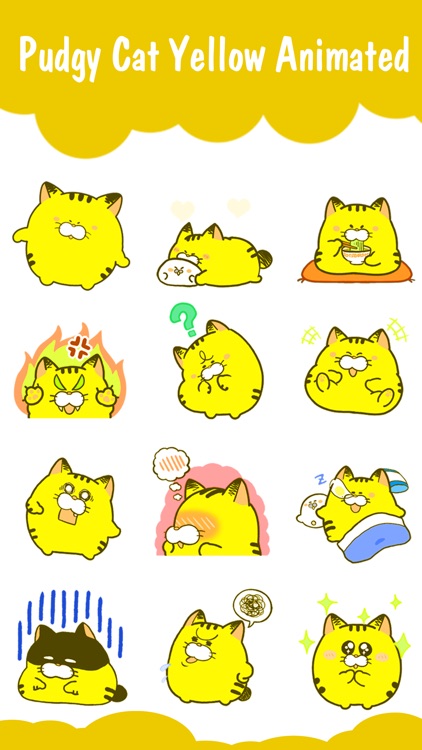 Pudgy Cat Yellow Animated