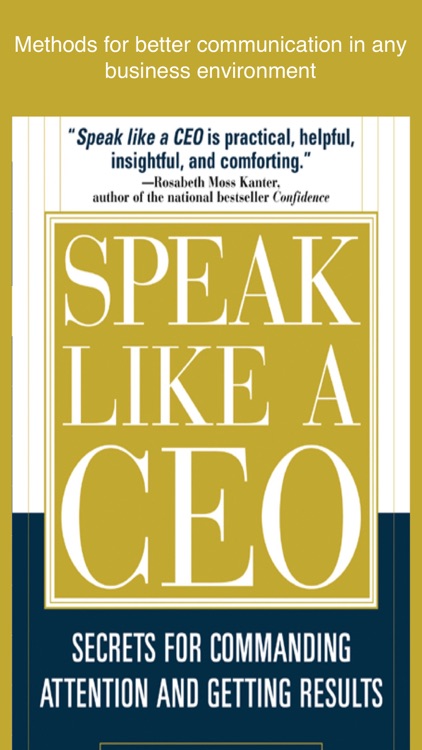 Speak Like a CEO (McGraw Hill)