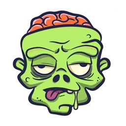 Zombie emoji - Brain smiley