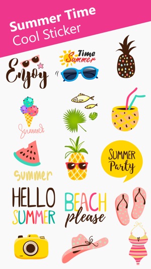 Summer Pool Party Cat & Unicorn Stickers Pack(圖1)-速報App