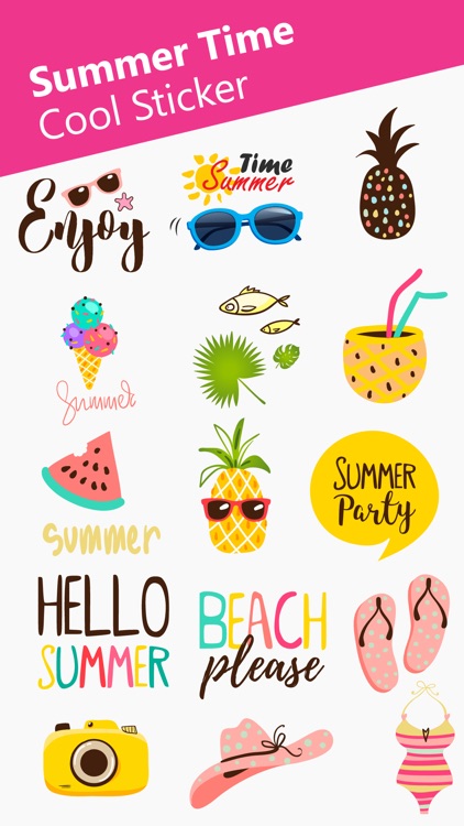 Summer Pool Party Cat & Unicorn Stickers Pack
