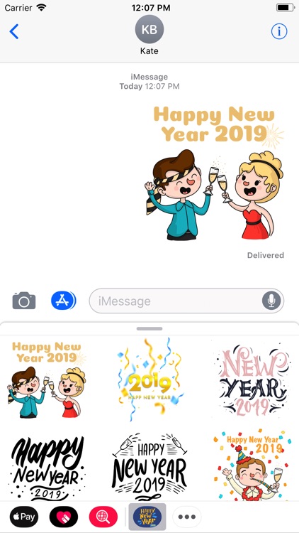 Hello New Year 2019 Stickers