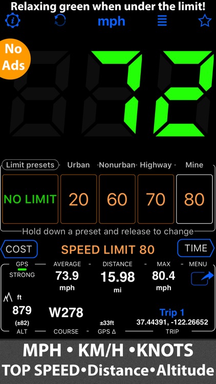 Speedometer 55 Start. GPS Box.