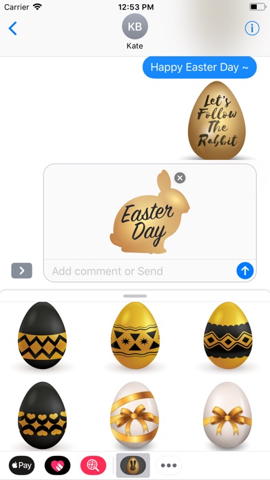 Easter Day Golden Egg Stickers screenshot 2