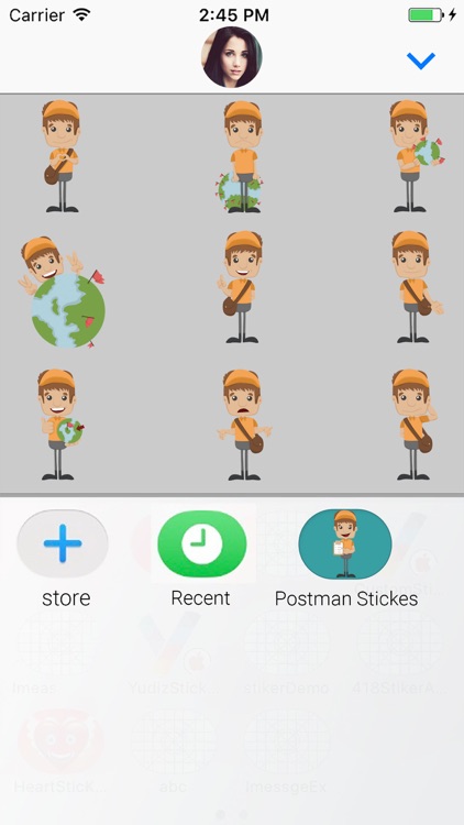 Messenger Boy:Animated Sticker screenshot-3