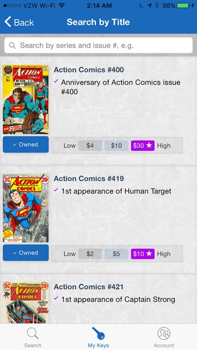 Key Collector Comics App screenshot 2