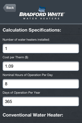 eF® Efficiency Calculator screenshot 2