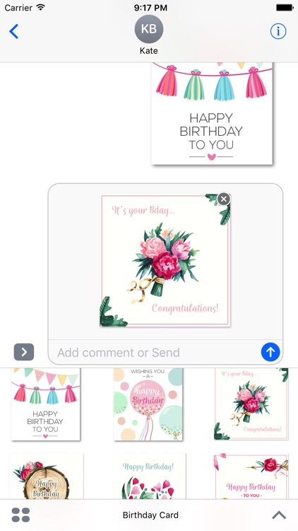 Birthday Card - All about Birthday Wishes Stickers