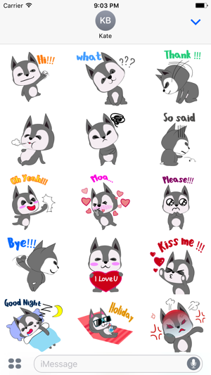 Husky dog emoji & sticker(圖2)-速報App