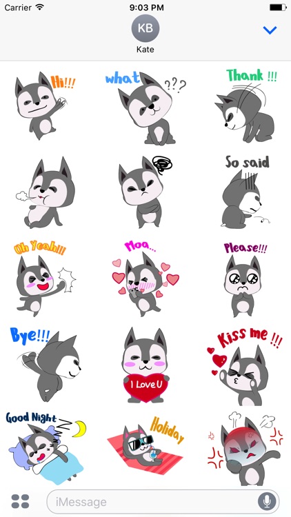 Husky dog emoji & sticker