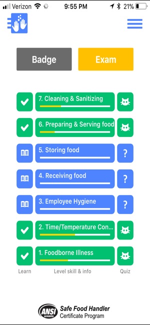 safe food handler on the app store screenshots