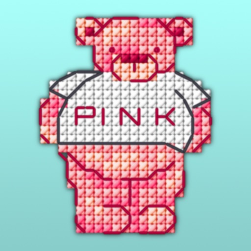 Cross Stitch Pink icon