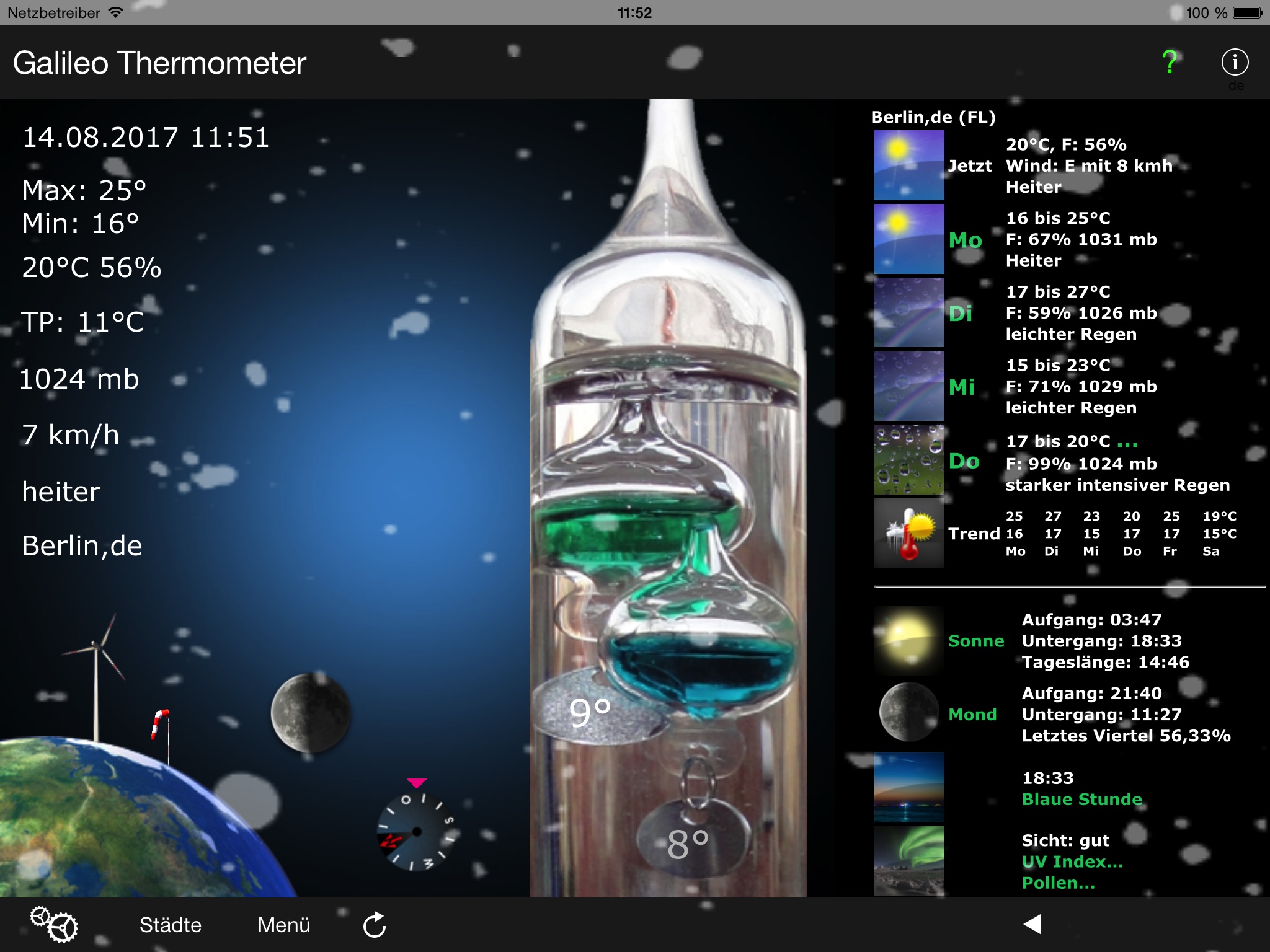 Galileo Thermometer screenshot 4
