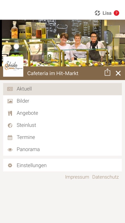 Cafeteria im Hit-Markt