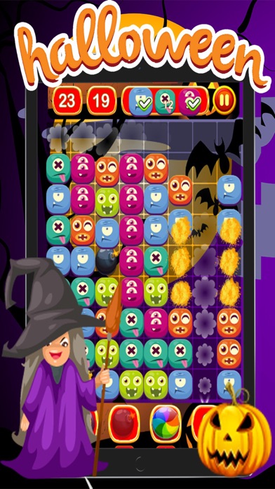 Halloween Monster Match3 Drop screenshot 4