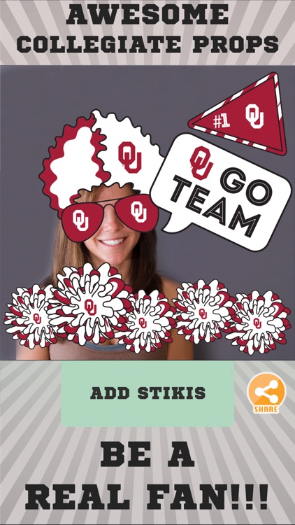 Oklahoma Sooners Selfie Stickers