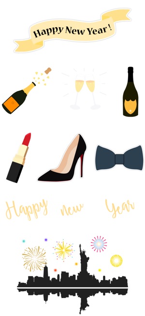 Enjoy New Year Stickers