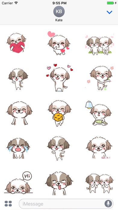 Animated Shih Tzu Dog Stickers screenshot 2