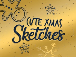 Cute Xmas Sketches in doodle style