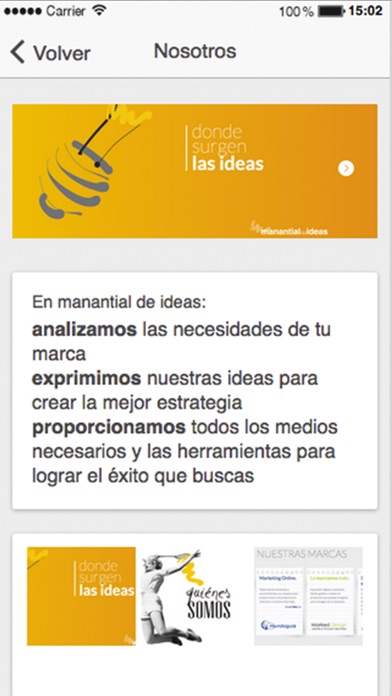 Manantial de ideas Pruebas screenshot 2
