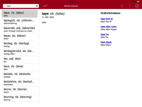 Gyldendal's Norwegian Danish Dictionary screenshot 4
