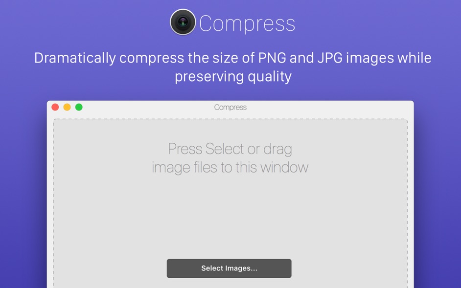 Compress 1.0.1  Compress JPG, PNG, and PSD files and preserve quality