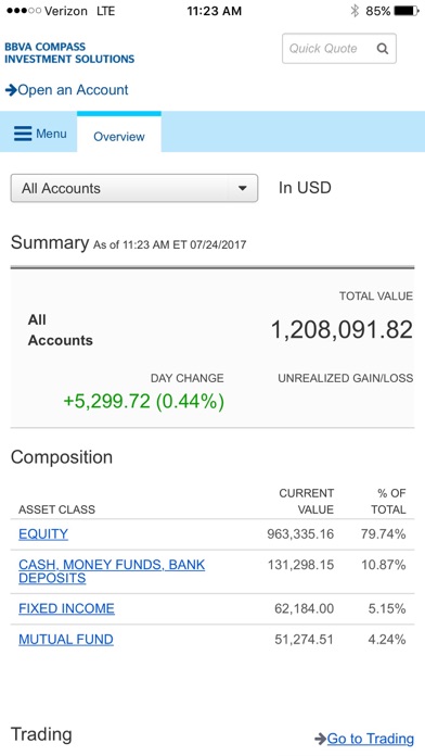 BBVA Compass Investments screenshot 2