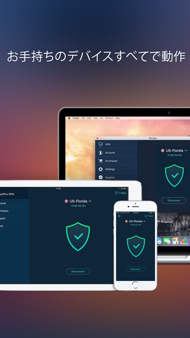 SurfPro VPN – Wifi Protectionのスクリーンショット3 SurfPro VPN – Wifi Protectionのスクリーンショット3