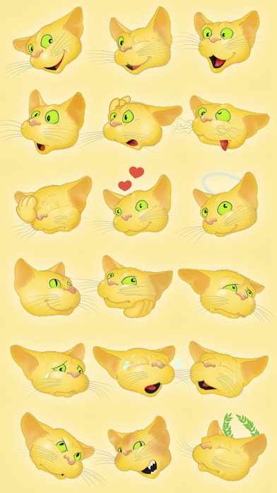 Yellow Cat emoji screenshot 2