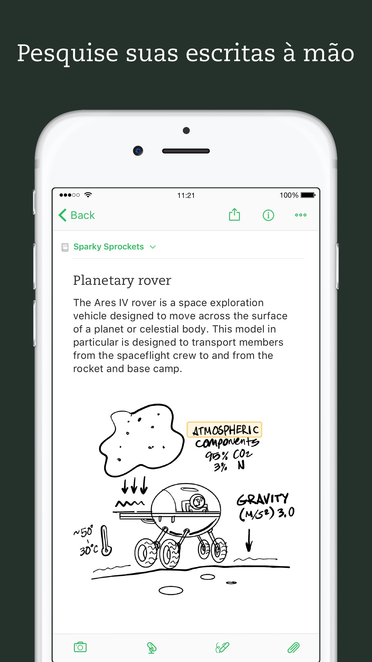 Screenshot do app Evernote
