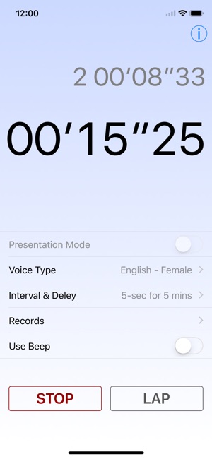 Voice Over Stopwatch