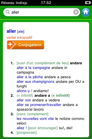Dictionnaire italien Larousse screenshot 2