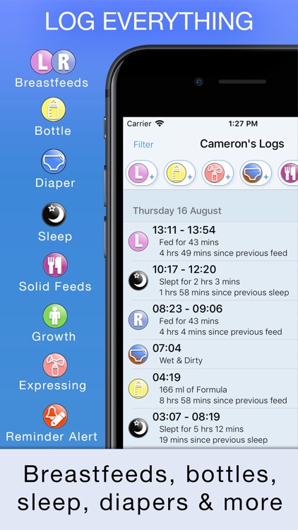 Baby Feed Timer, breastfeeding