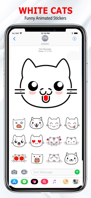 White Cat Stickers-CatMoji(圖2)-速報App