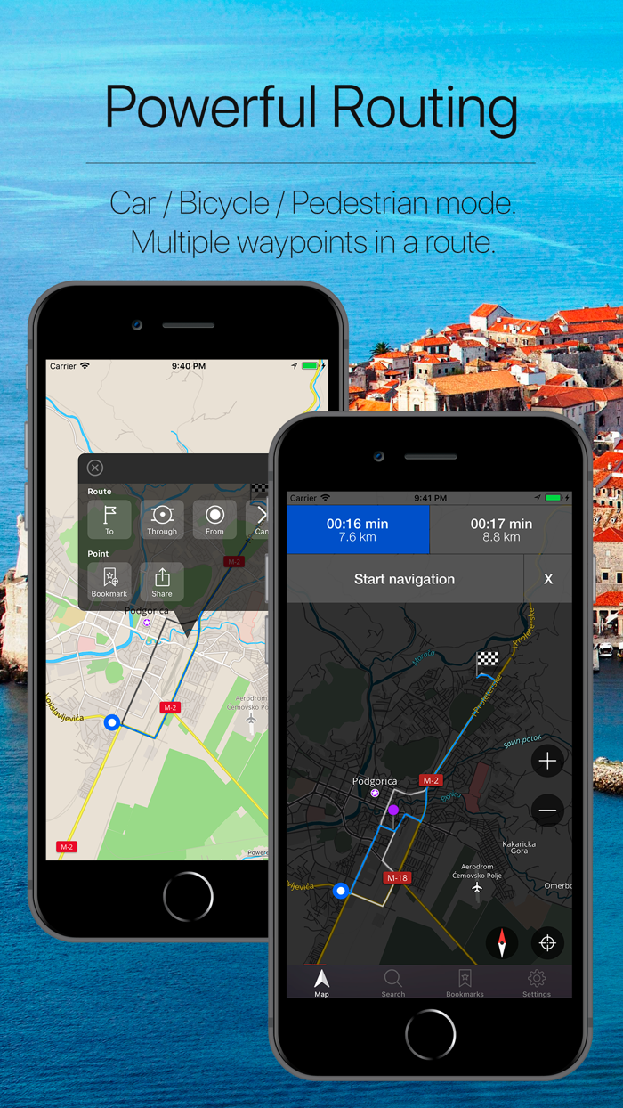 Montenegro Offline Navigation