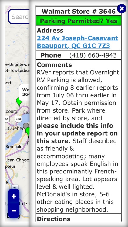 Overnight RV Parking