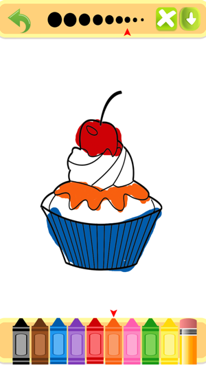 Cute Tasty Cupcakes Coloring Book(圖5)-速報App