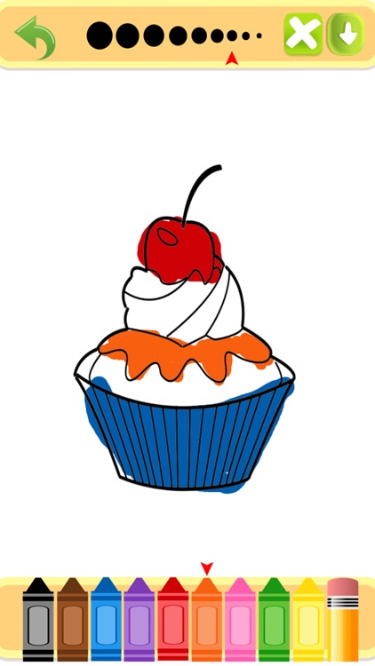 Cute Tasty Cupcakes Coloring Book screenshot-4