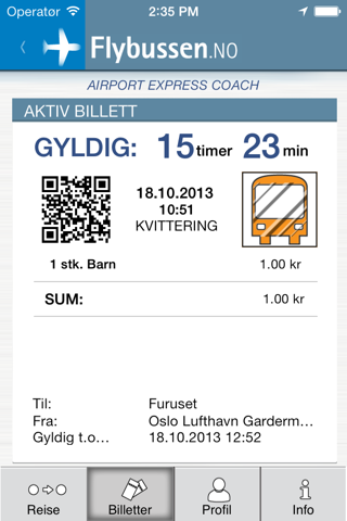 Flybussen i Oslo screenshot 2