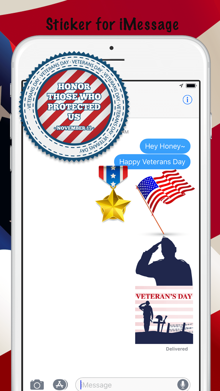 Veterans Day Thank You Sticker