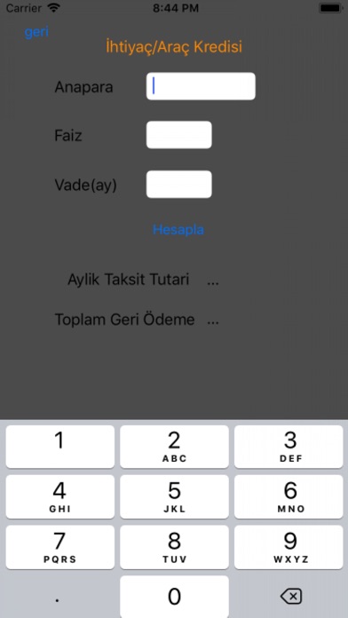 BankApp screenshot 2