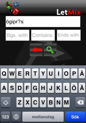 LetMix for Wordfeud (Swedish) - náhled
