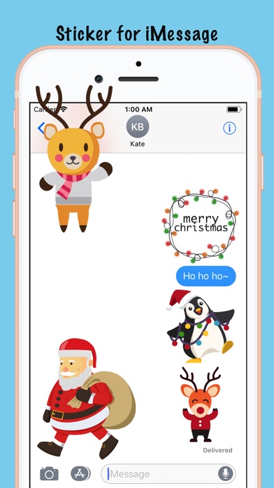 Snow Christmas Cartoon Sticker screenshot 2